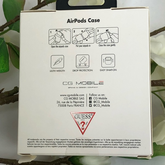 Guess Light Pink Gold Glittery AirPods Case - Picture 3 of 3